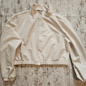 Lanston Sport White Fleece Jacket